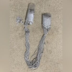 Tassels, corded Silver/Gray 26” with 2in rayon tassel.